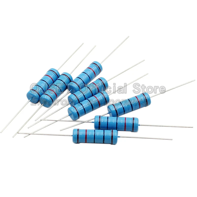 10 шт. 5 Вт цветные кольцевые резисторы из металлической пленки 1% 5 Вт 10R 47 100 200 220 470 510 Ом 1K 4.7K 10K 47K 100k 200k 220k 510k 470k 10M Ом