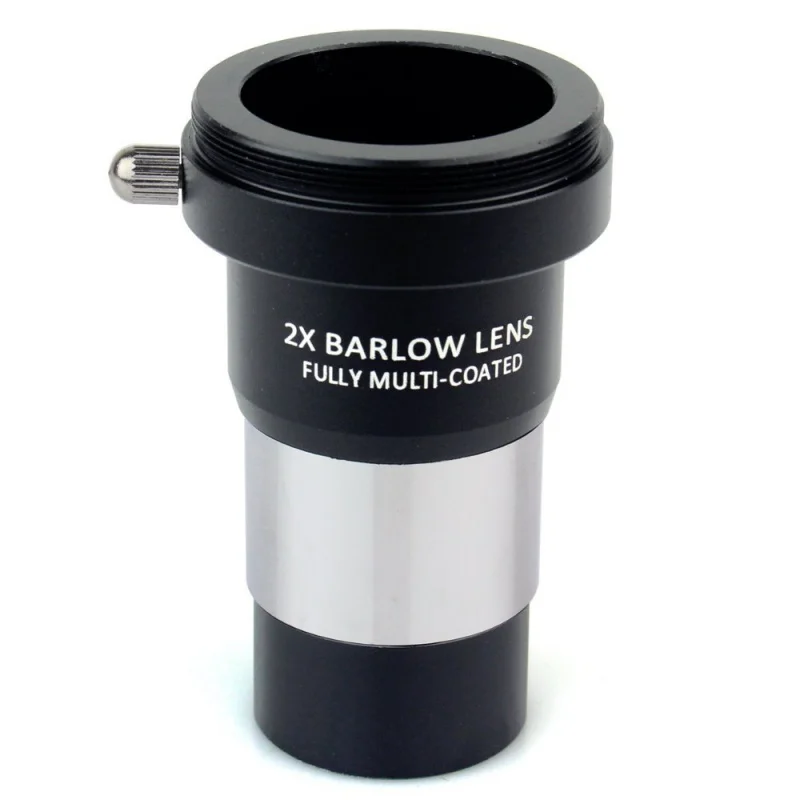 1.25inch 2x Barlow Lens Fully Multi-Coated Metal with M42x0.75 Thread Camera Connect Interface for Telescope Eyepieces