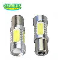 2X 1156 COB 7.5W 5 SMD 3 Chips 1157 BAY15D P21/5W LED BA15S P21W BAU15S PY21W Brake lights Reverse Turn Signal Lights DC 12V