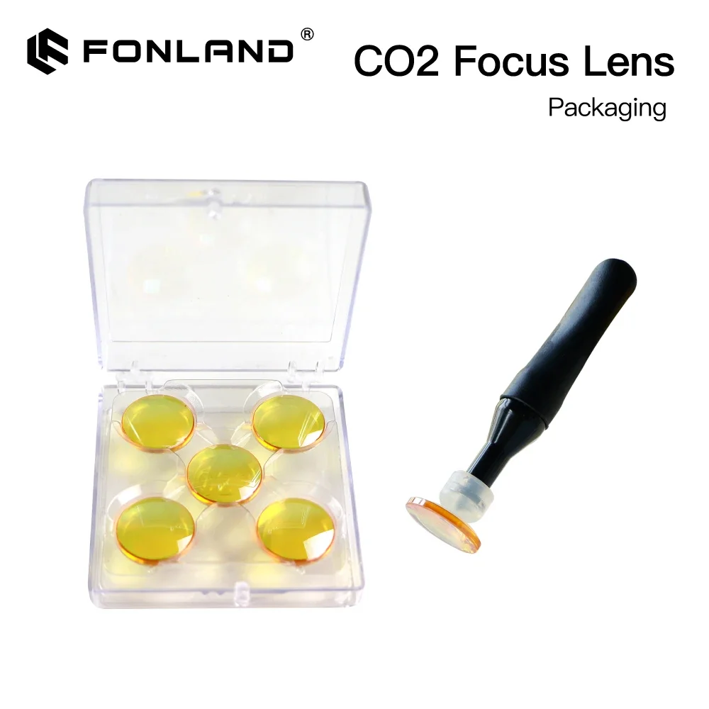 Fonland 5PCS Focus Lens USA CVD ZnSe DIA 20mm FL 38.1/50.8/63.5/76.2mm for 0-200W CO2 Laser Engraving Cutting Machine