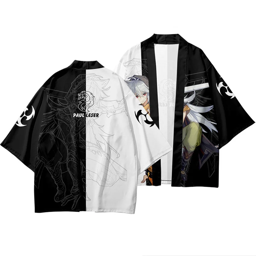 

Kimono Cardigan Women Men Chiffon Coat Costume Keqing Cosplay Cloak Fashion Suit Kimono Shirt Hot Game Genshin Impact