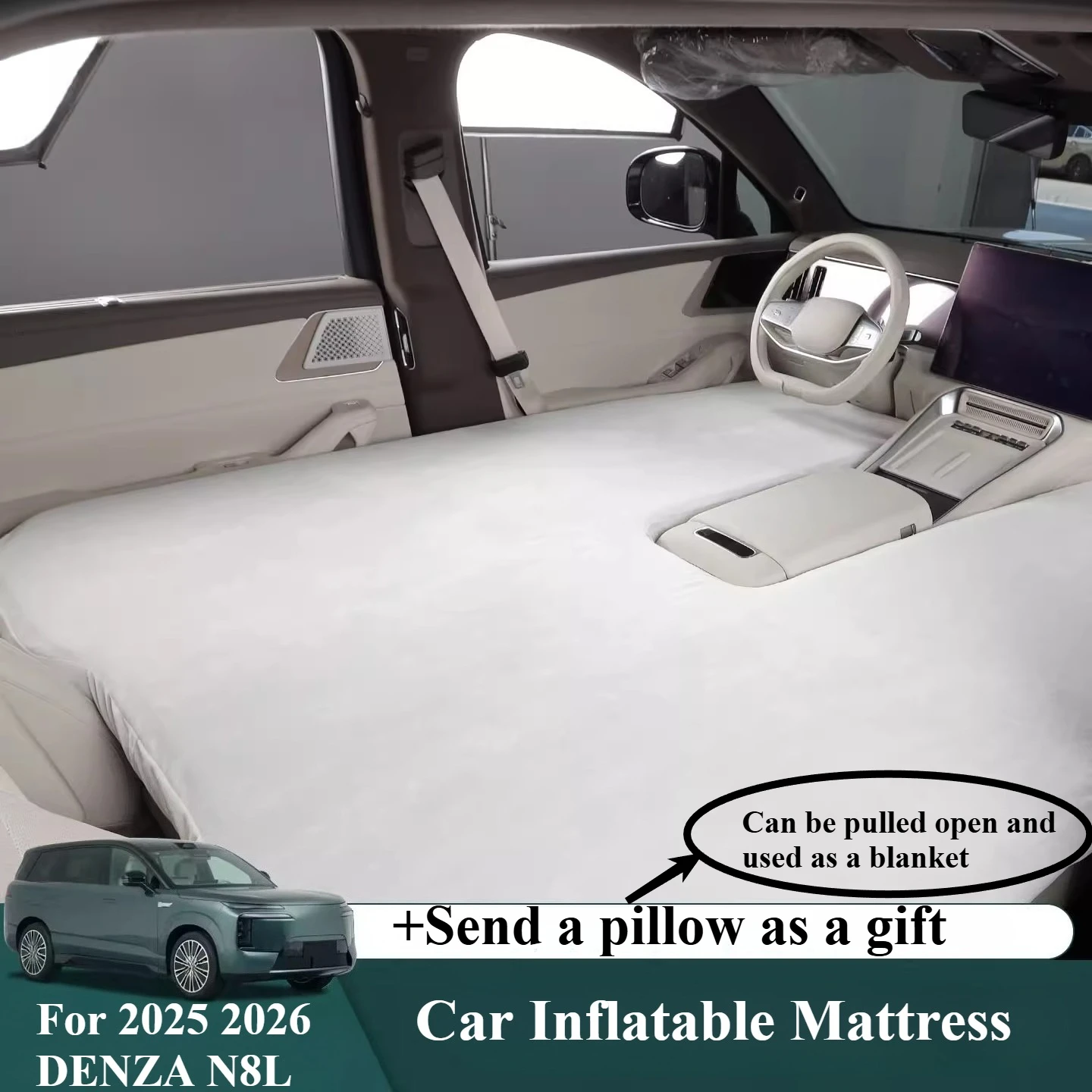 For DENZA N8L 2025 2026 Car Inflatable Mattress First and Second Row Car Travel Bed Outdoor Camping Sleeping Pad Accessories