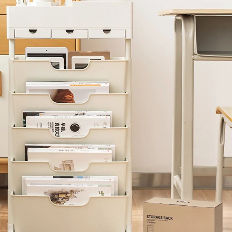 A storage tool for items placed next to a movable desk