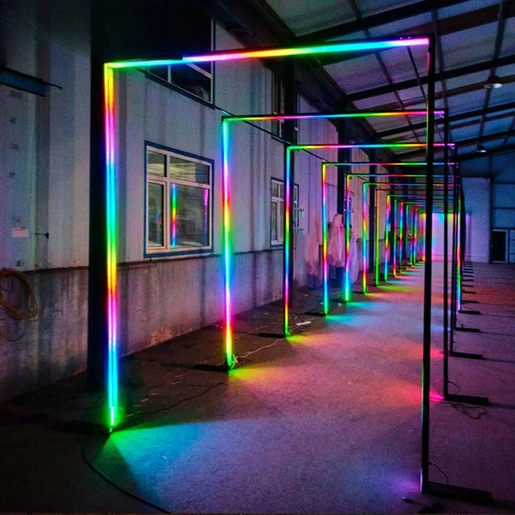 2026 vertical LED large frame neon light wedding passage entrance tunnel light for wedding stage background decoration