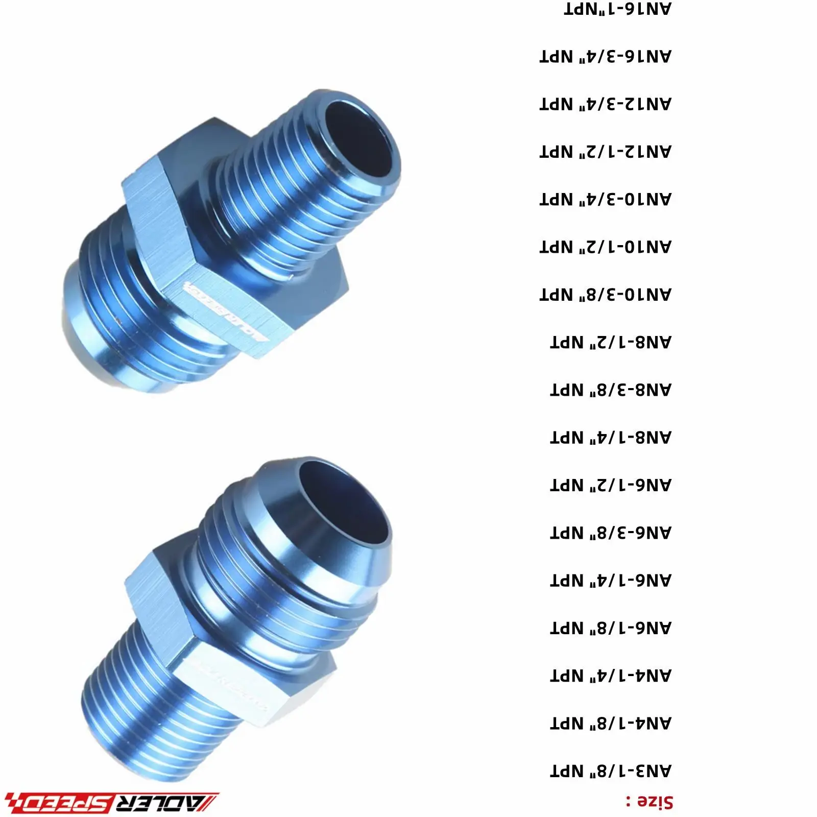 

AN4 AN6 AN8 AN10AN12 Straight Flare Male to 1/4"1/8 NPT Male Adapter Thread Fuel Oil Air Hose Fitting Car Auto Accessories Bare