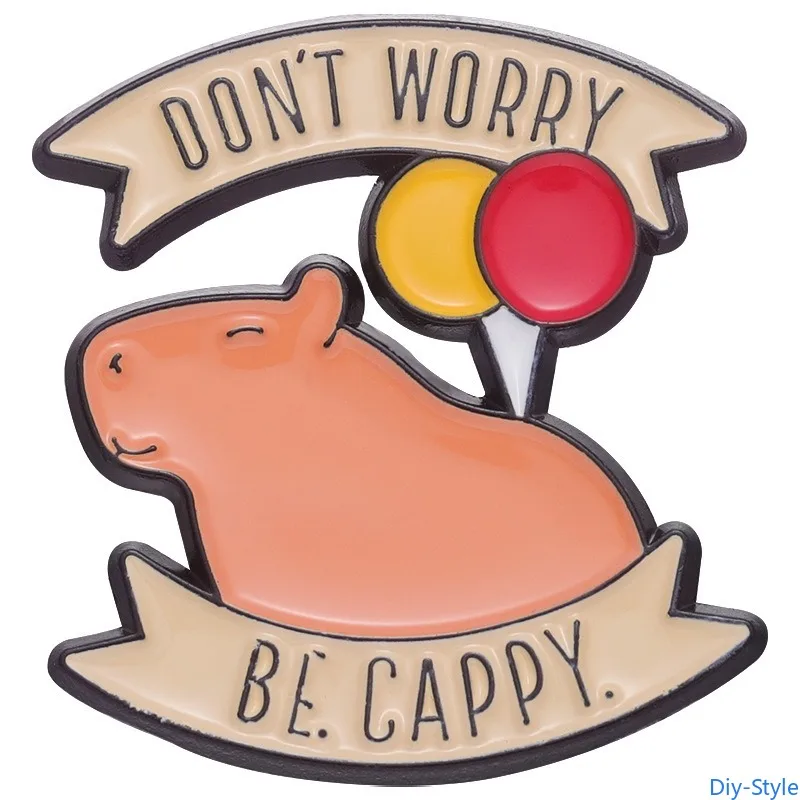 

Capybara Clothing Accessories Backpack Alloy Brooch Badge Enamel Lapel Pins Wholesale