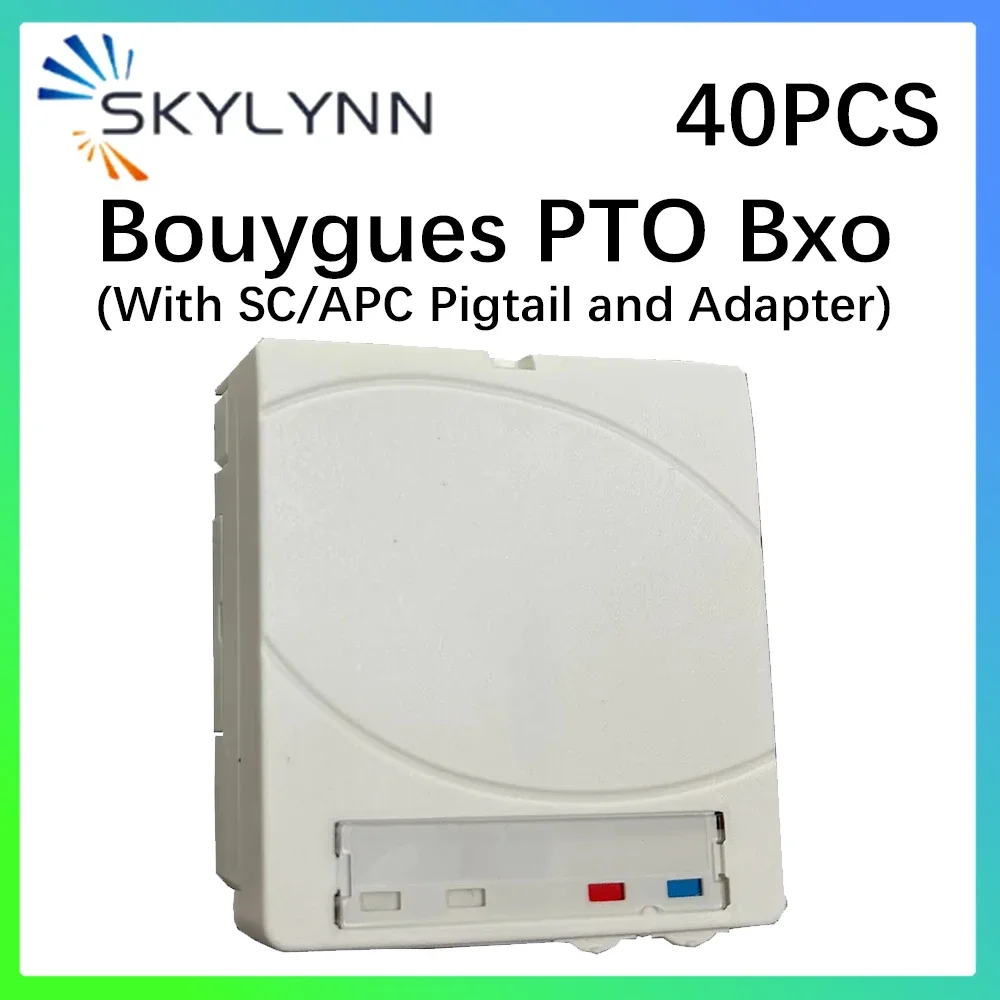 OEM France 1Fo Bouygues PTO Box Fiber Opti  Socket Full Loaded with SC/APC Pigtail and Adapter Fiber Optic Cable Box 20/40PCS