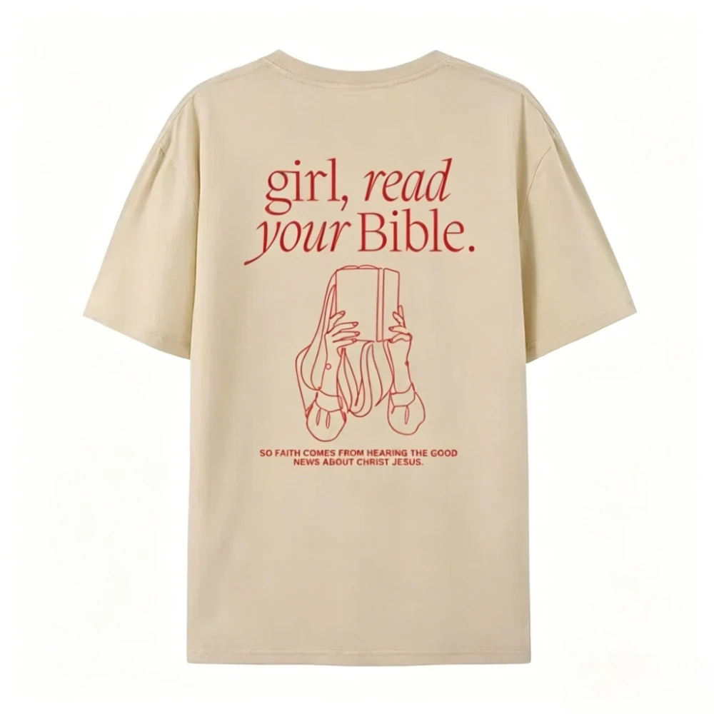 Mädchen-T-Shirt mit Aufdruck „Lesen Sie Ihre Bibel“ für Damen, Vintage-Stil, niedliches, kokettes, ästhetisches christliches T-Shirt, Streetwear, Bibelvers-Grafik-Tops – Detail 3
