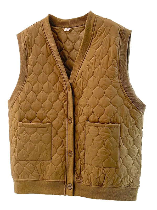 Wyszczuplająca bawełniana kamizelka, codzienna warstwowa odzież, styl Hong Kong, damska bluzka wyszczuplająca, marka Tagl, jesień-zima, moda.