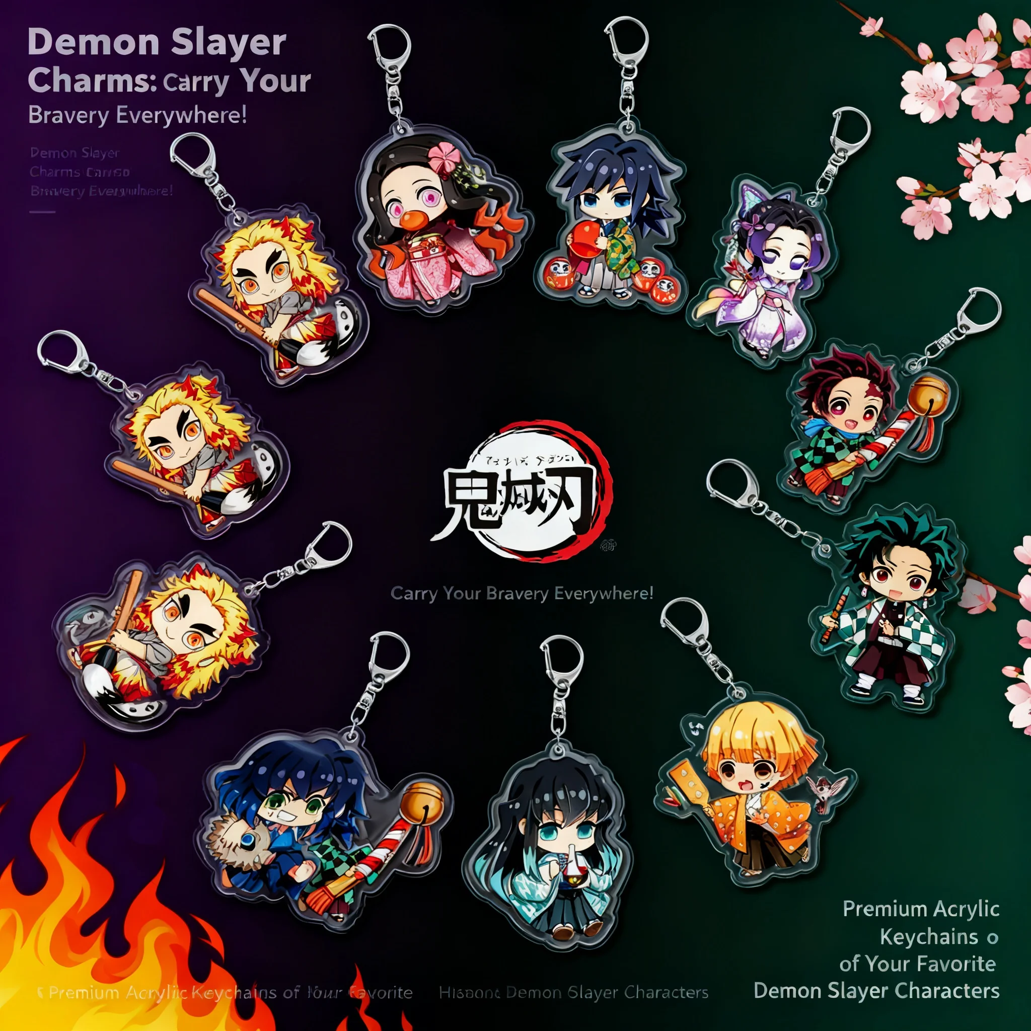 

Акриловый брелок Demon Slayer Kimetsu no Yaiba с Танджиро Камадо и Незуко Камадо, аниме-мерч, подарок для фанатов комиксов и косплея