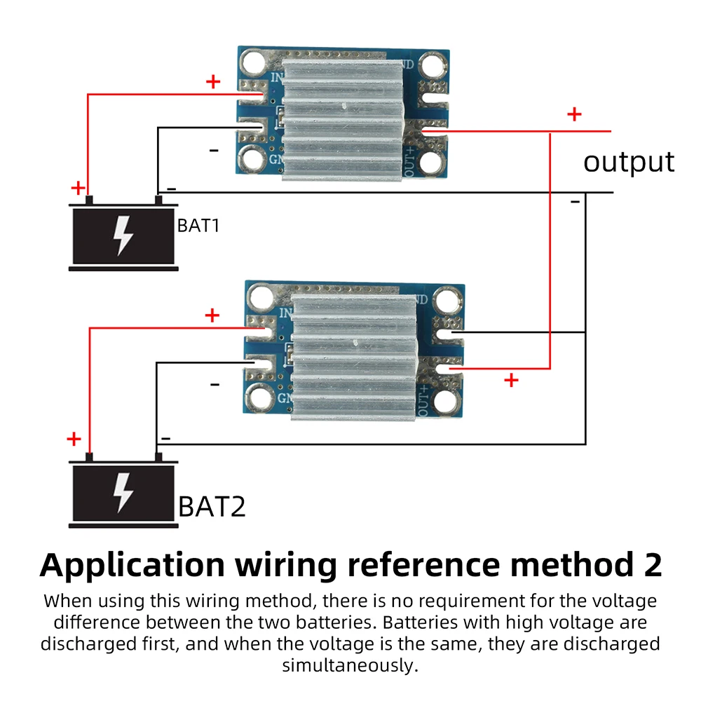50A/70A Ideal Diode Module High-Current Anti-Reverse Flow for Solar Charging & Battery Backup Systems 5V 12V 24V 36V 48V