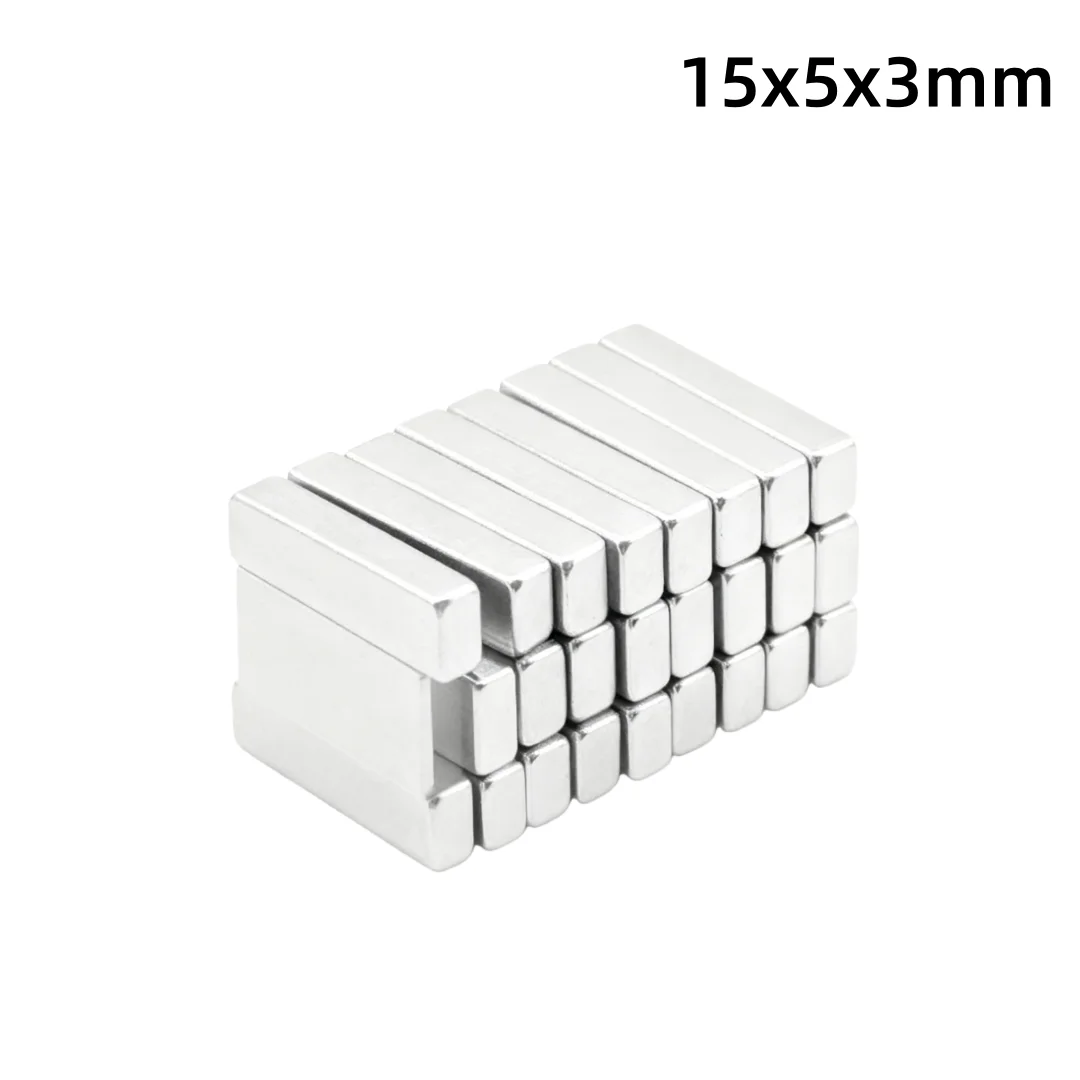 15x5x3mm Strong Powerful Block Magnets For Home Refrigerator,Office,DIY Building, Scientific, Craft, Education 15*5*3 15x5x3