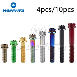 Wanyifa Titanium Bolt M8x20 25 30 35 40 45 50 55mm Torx Flange Head for Motorcycle Modification Decoration 4pcs/10pcs