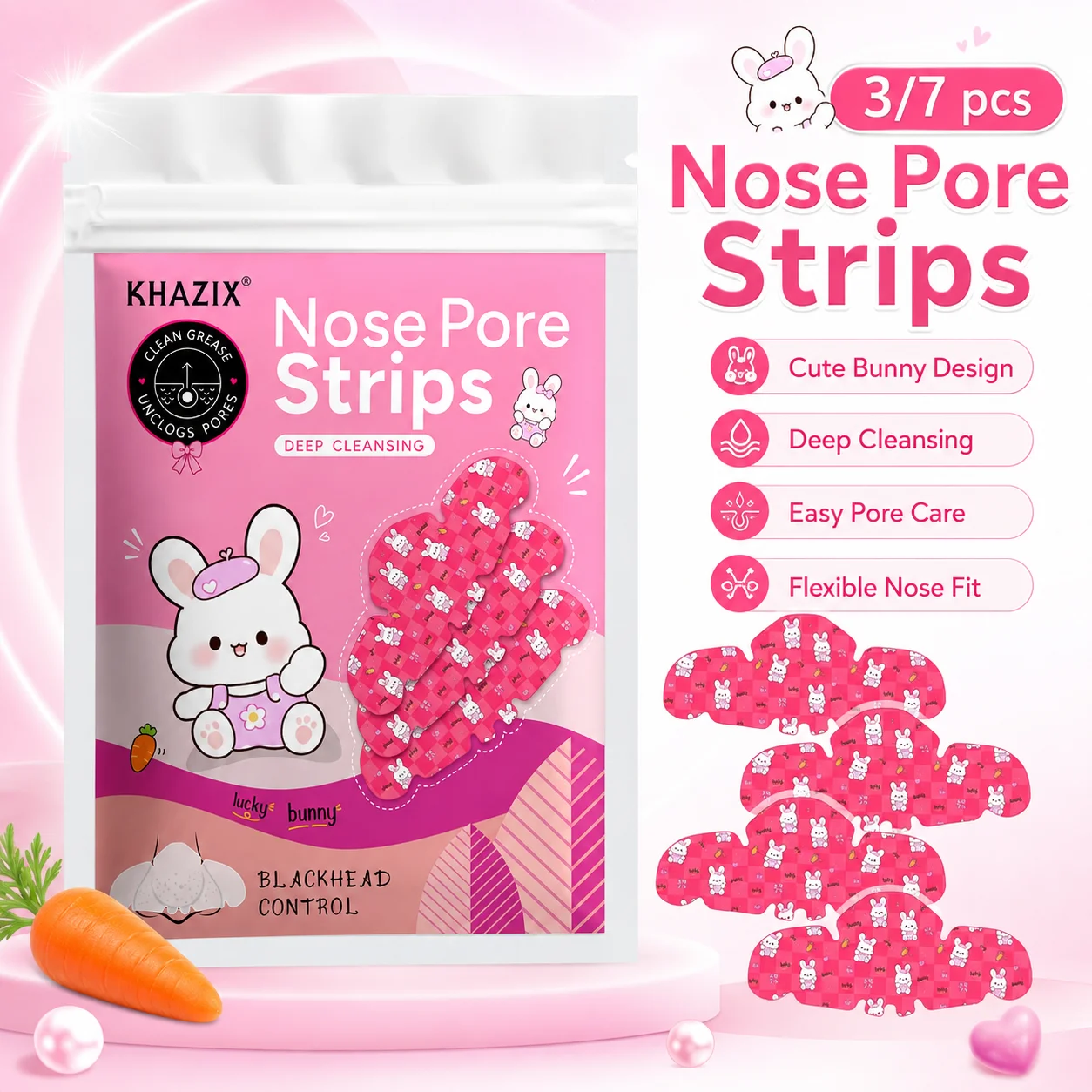 Hello Kitty Nose Stickers 3/7PCS Cute Cartoon Kawaii Beauty Care Gift for Women view 6