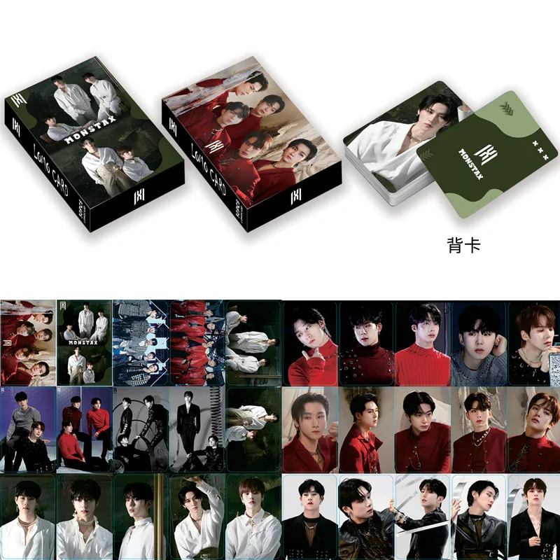 55pcs/set KPOP MONSTAX New Album Shape of Love Lomo Card MONSTA X Photocards Photo Card Postcards Fans Gift