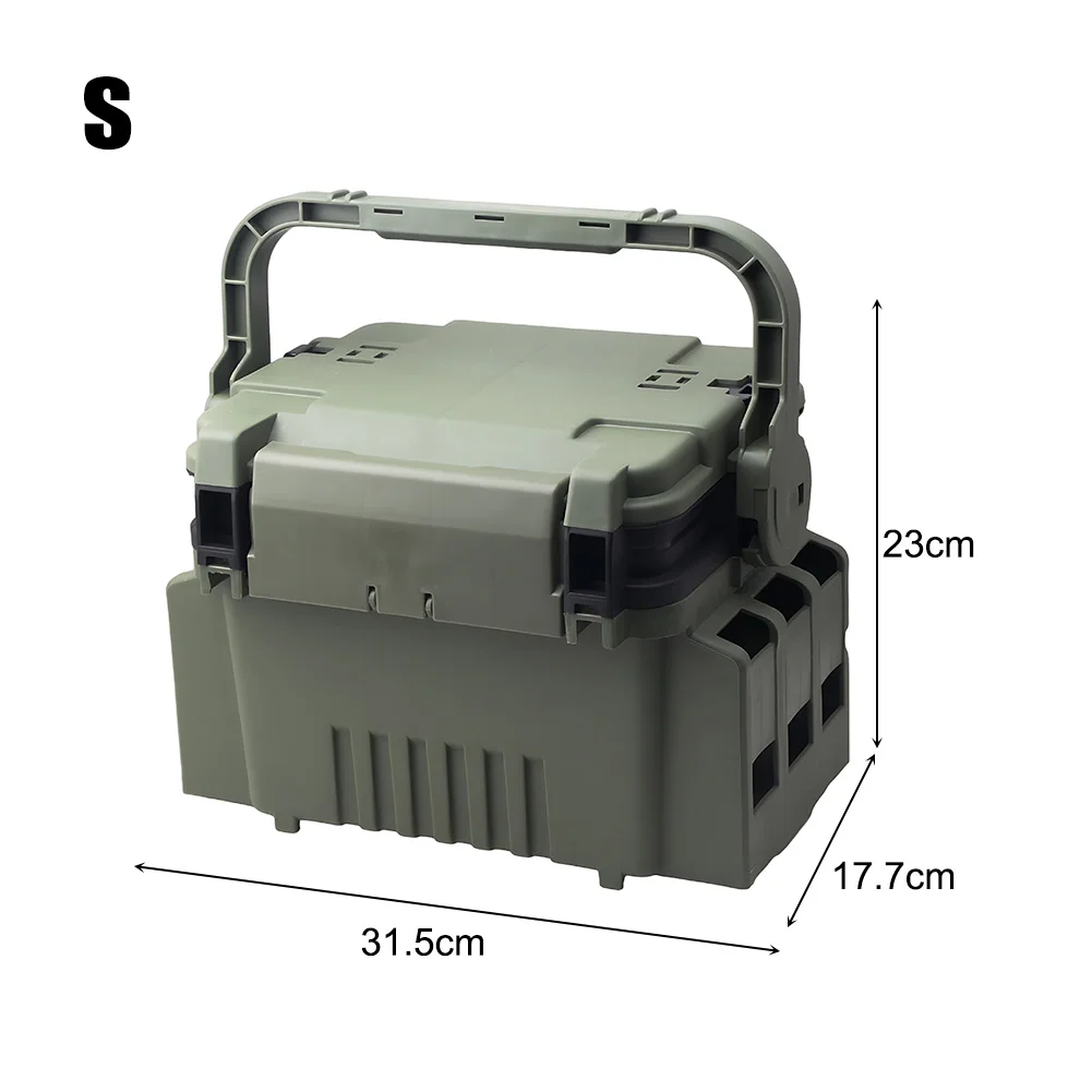 

Multifunction Big Fishing Tackle Box High Quality Plastic Handle Fishing Box The Tools To Receive Sea Fishing Box New