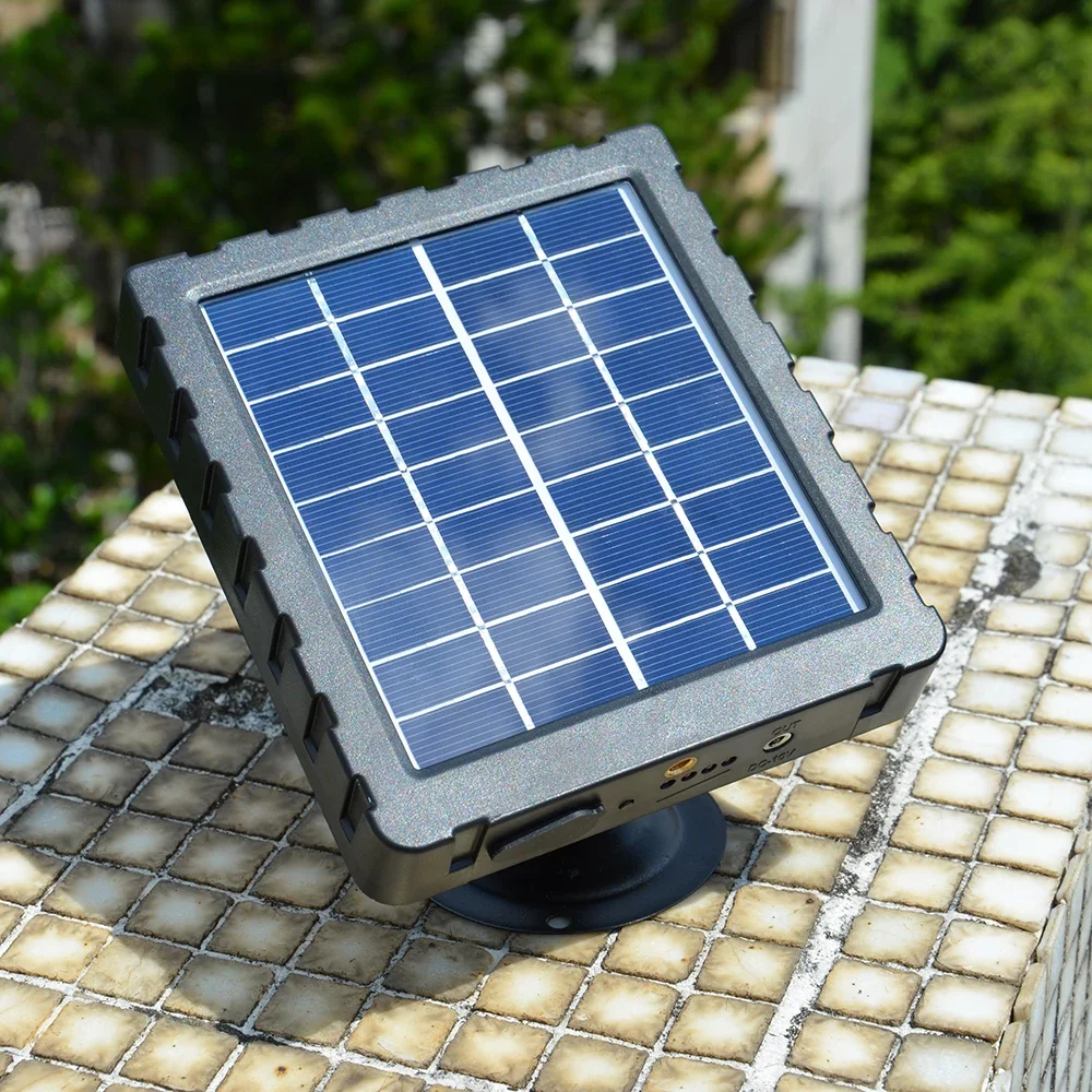 All-in one high conversion rate hunting trail outdoor camera solar panel and mobile solar charger power bank