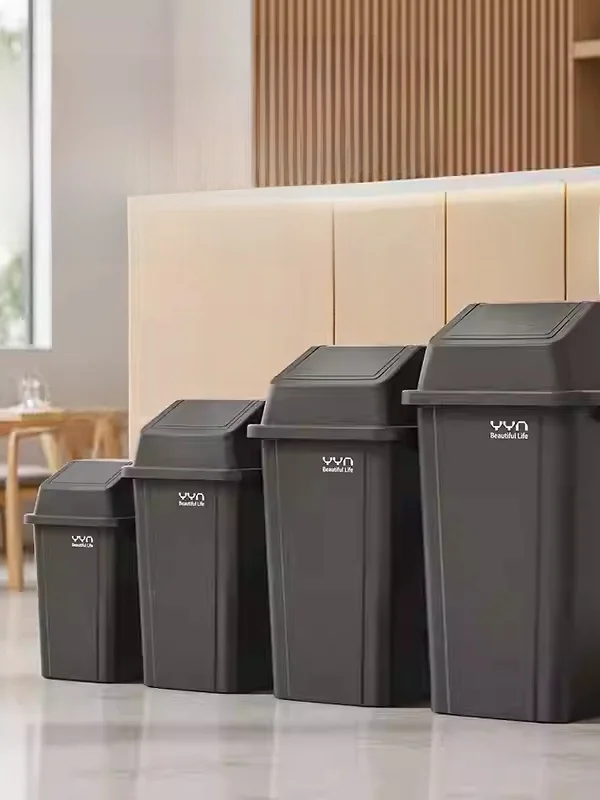 

Мусорное ведро большой емкости для дома, кухни, отеля, ресторана, коммерческих помещений, ванной комнаты. Новая модель с крышкой, не нужно наклоняться.