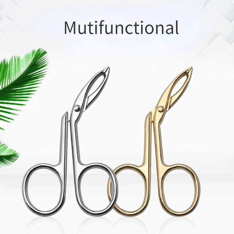 1pc Golden Silver Professiona Elbow Eyebrow Pliers Clips Scissors Tweezers Straight Pointed Eyebrow Plucking Makeup Beauty Tools