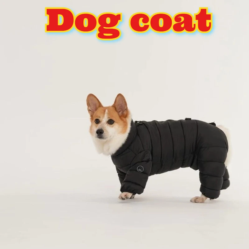 

Corgi Winter Coat Warm Dog Clothes Four Legs Outfit Thickened Cold Weather Jacket Small Puppy Windproof Vest German Shepherd