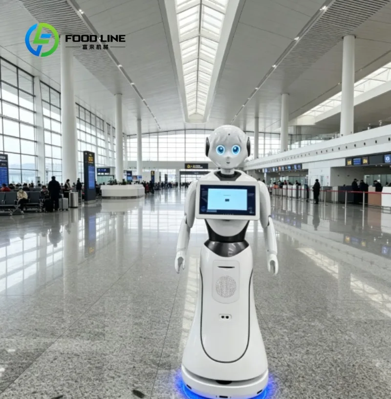 Custom Commercial AI Reception Robot with Smart Voice Assistant and Navigation for Hotel Office Exhibition Store