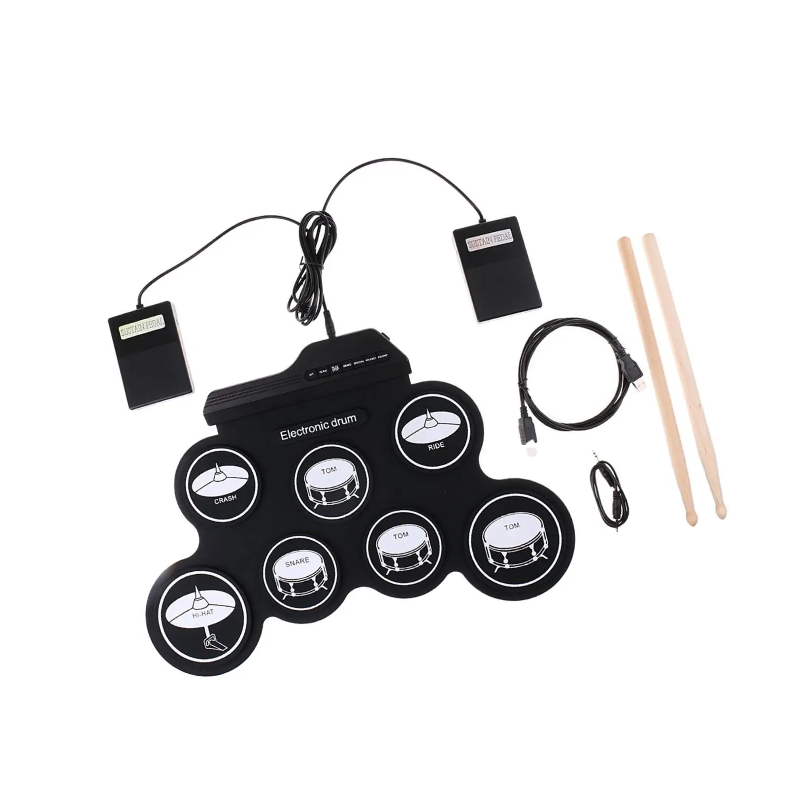 

Portable Electronic Drum Roll up Drum Kits, Percussion Instrument Accessories, Portable Compact Drum Set Electric Drum Set,