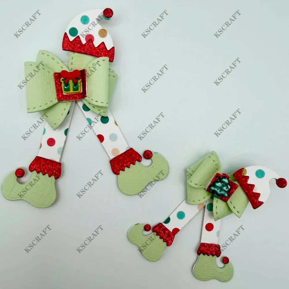 KSCRAFT Elf Bows Cutting Dies Stencils for DIY Scrapbooking Decorative Embossing DIY Paper Cards view 3