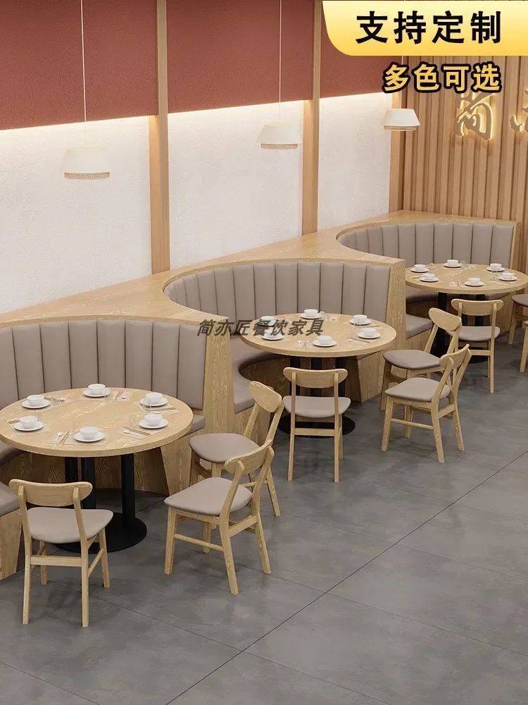Dostosowane Catering Snack Bar Card Seat Sofa Komercyjny stół i krzesło Połączenie Japońska restauracja Fast Food z makaronem