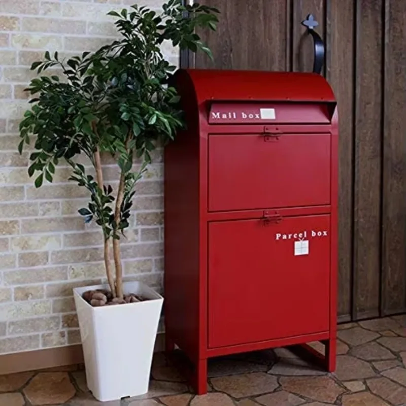 Letterboxes Outer Door Water-proof Lockable Letter Parcel Drop Box for Package Metal Mailboxes