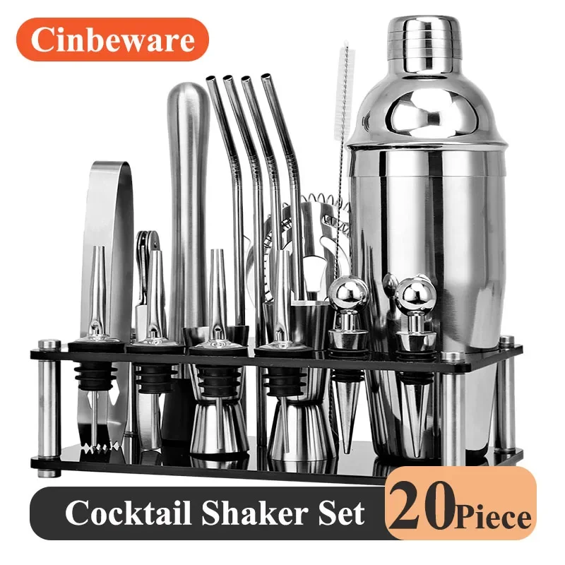 Shaker Cocktail Set and Bar Tools Barman Cocktail Shaker Mixology Bartender Kit Complete Professional Bartender Kit Mojito Kit