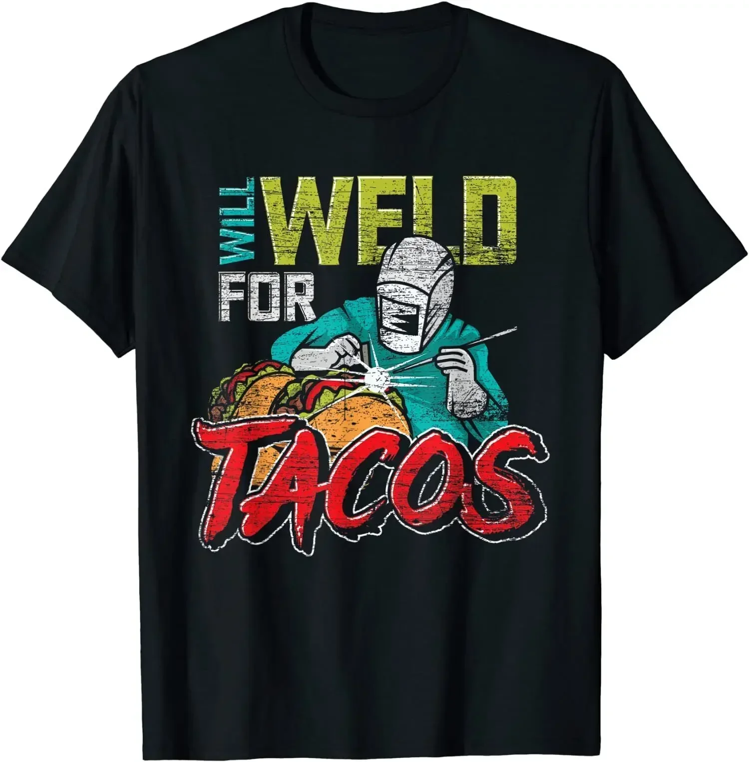 Mens Funny Mexican Food Lover Welder Hip Hop Cotton T Shirt Men Casual Short Sleeve Tees Tops Dropshipping