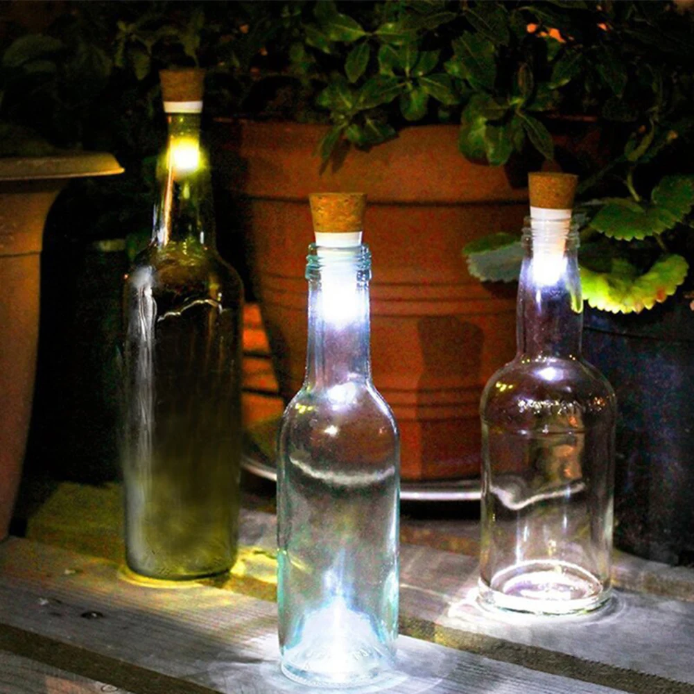 Wine Bottle Lights with Cork for DIY Party Decor Christmas Halloween Wedding