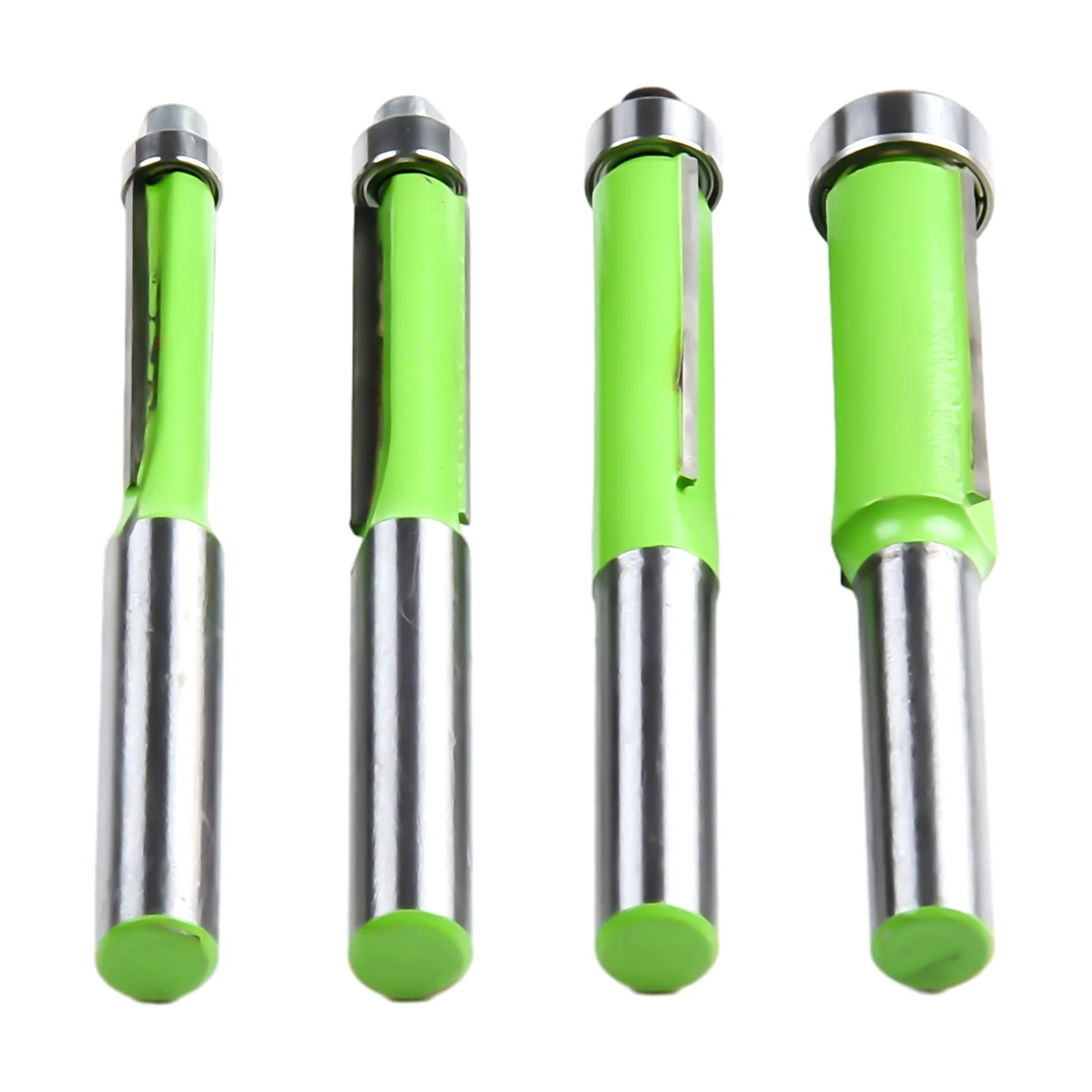 4Pcs 8mm Shank Flush Trim Router Bit With Bearing Woodworking Milling Cutter For Wood Cutting Tool 1/4 3/8 5/16 1/2