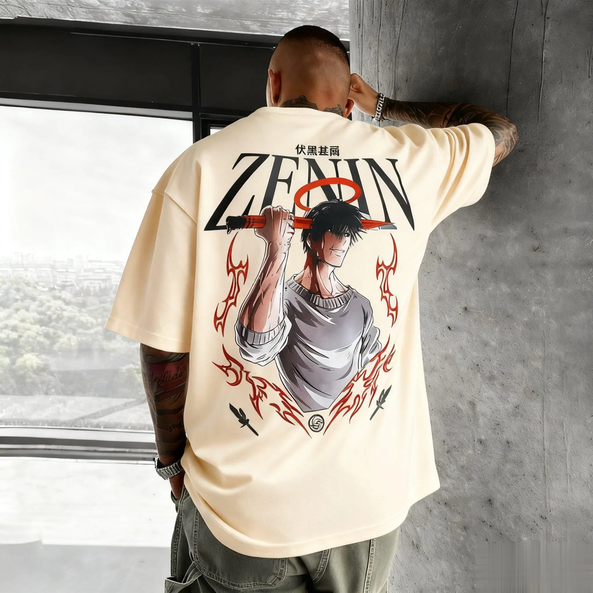 

Негабаритная повседневная футболка с принтом аниме «Джу-дзюцу Кайсен», мужская и женская хлопковая футболка с коротким рукавом и графическим рисунком, летняя модная одежда Y2k, унисекс