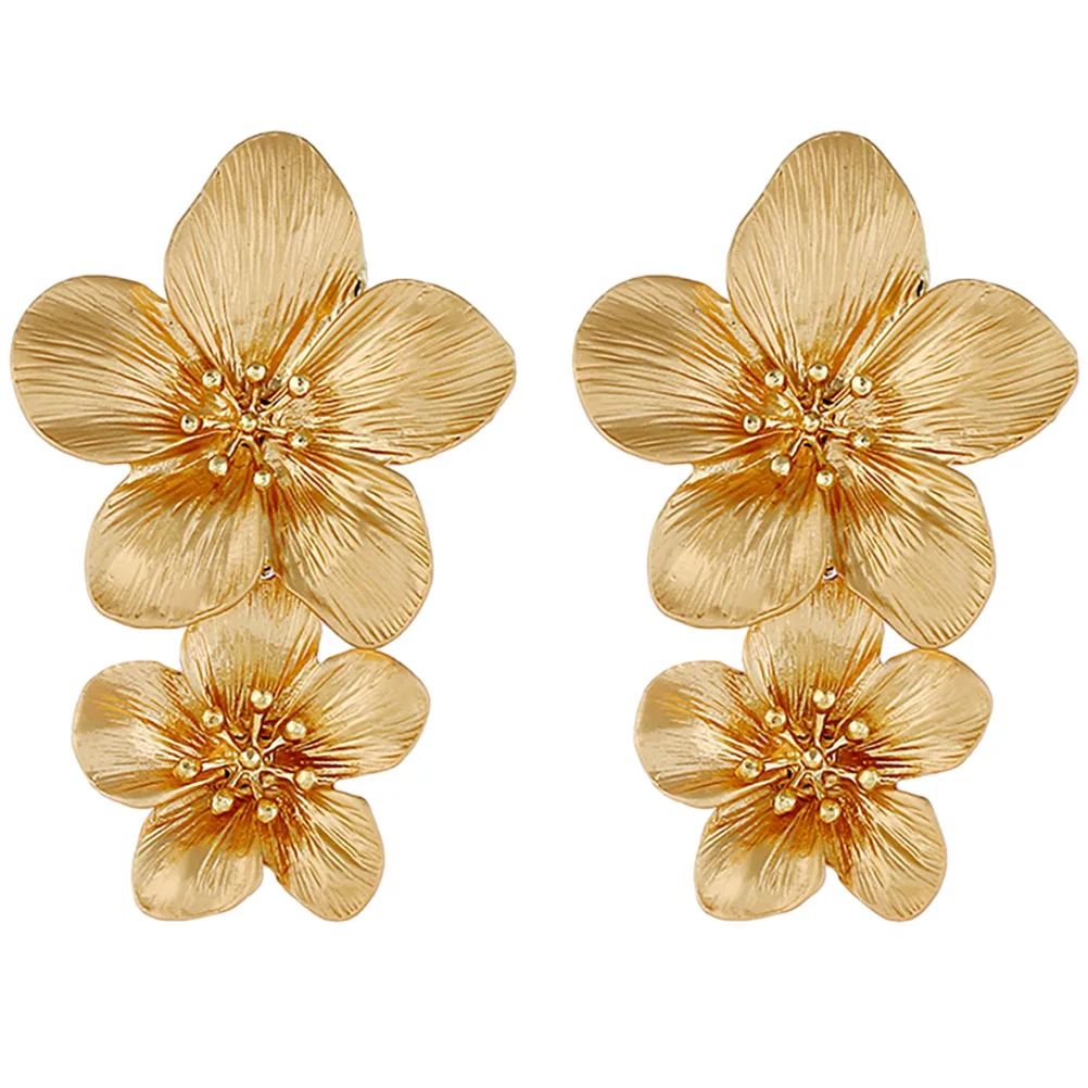 

Flower Earrings Dangle for Women Stud Trendy European and American Alloy Studs Miss