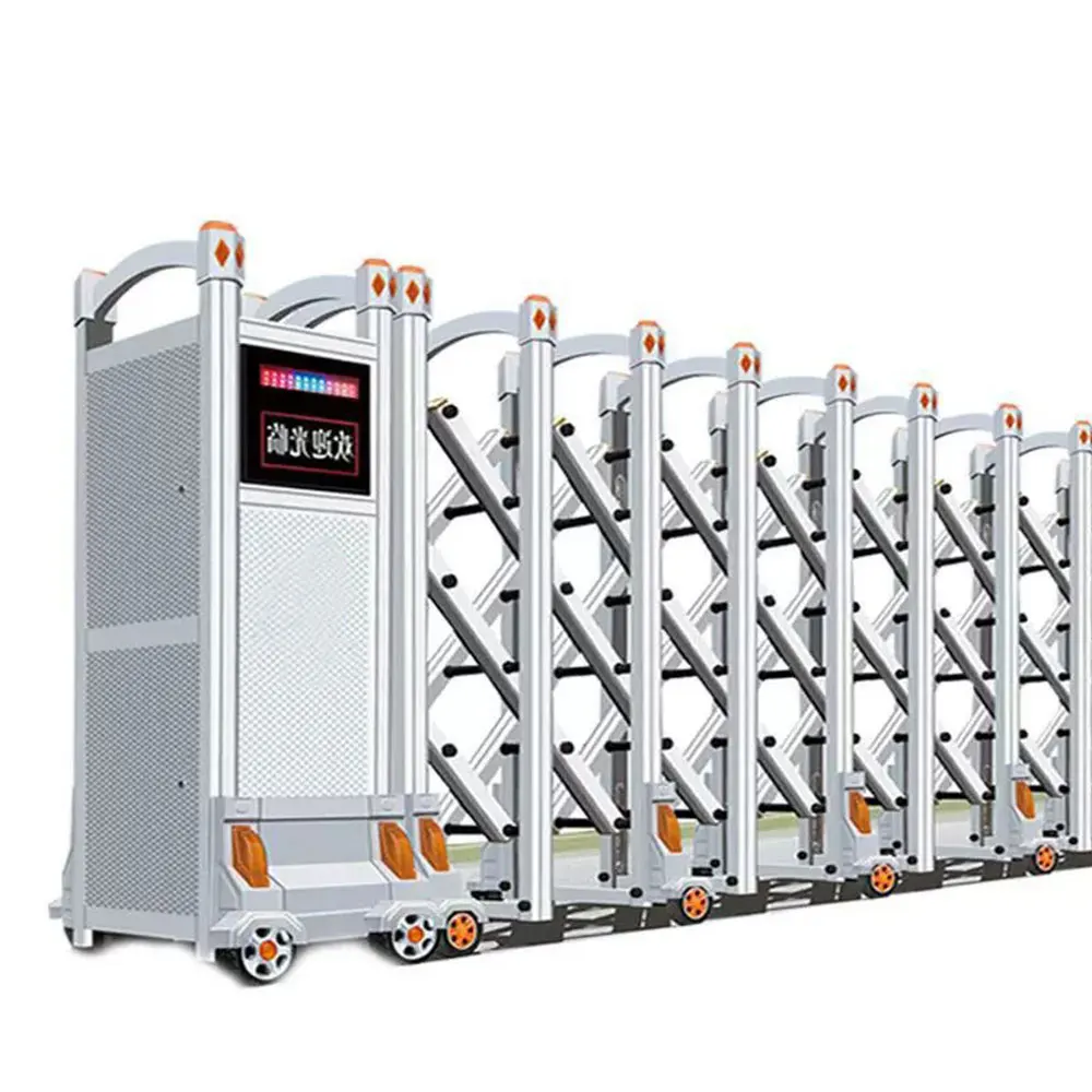 Customized Fancy Electric Aluminum Gate Door Design Philippines Price Telescopic Retractable Sliding Gate