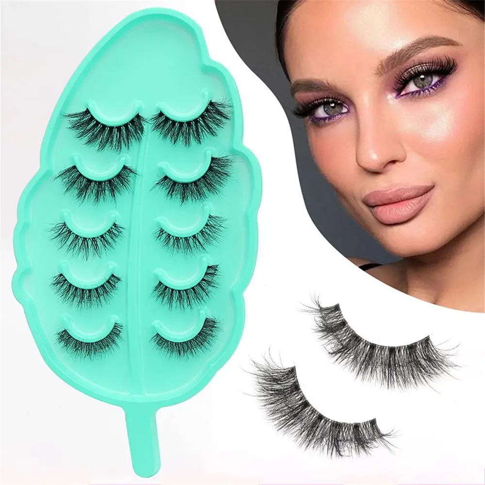 Black Leafy Tray False Eyelashes Flying Natural Look Volume Lashes Multi-Style Wispy Fox Eye Fake Lashes