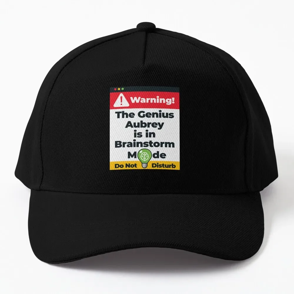 Aubrey Name - Warning The Genius Aubrey is in Brainstorm Mode Baseball Cap Trucker Cap Thermal Visor Hat Women Men'S