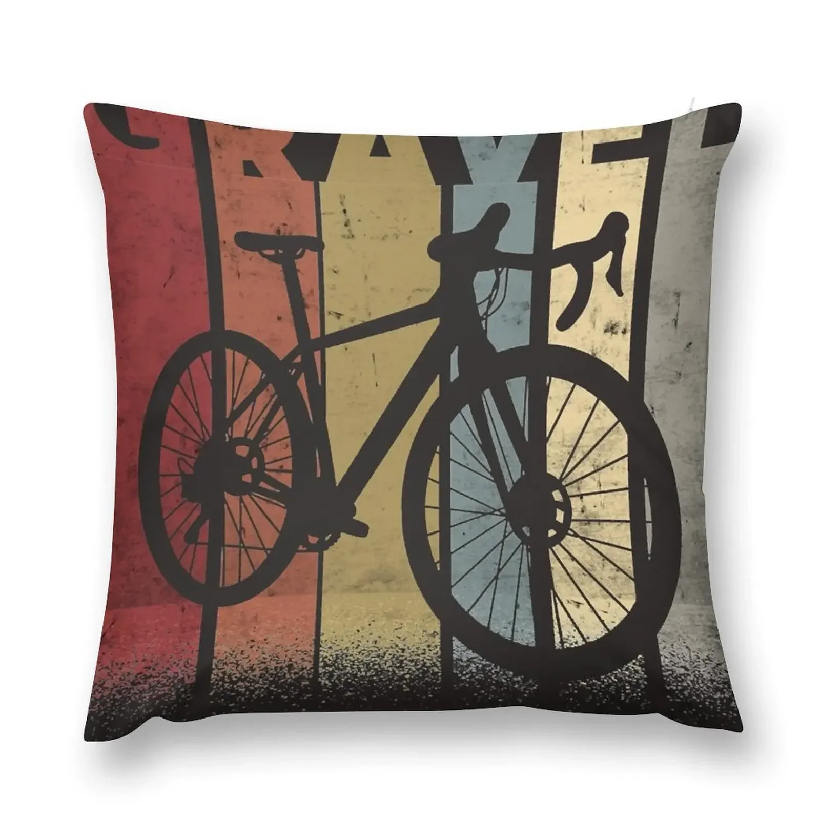 Gravel Gravelbike Bicyle Bikepacking retro vintage Classic T-Shirt.png Throw Pillow Covers For Sofas pillow