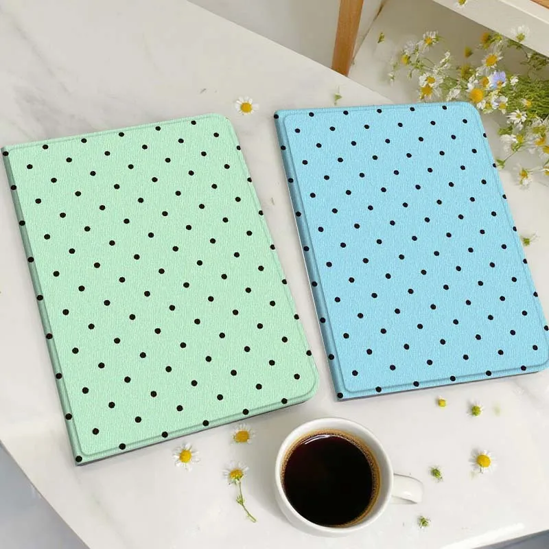 

Black polka dot pattern Tablet Case For Samsung Galaxy Tab A A7 A8 A9 A11 S6 S11 Lite Plus 10.1 10.4 10.5 Inch 2022 2025