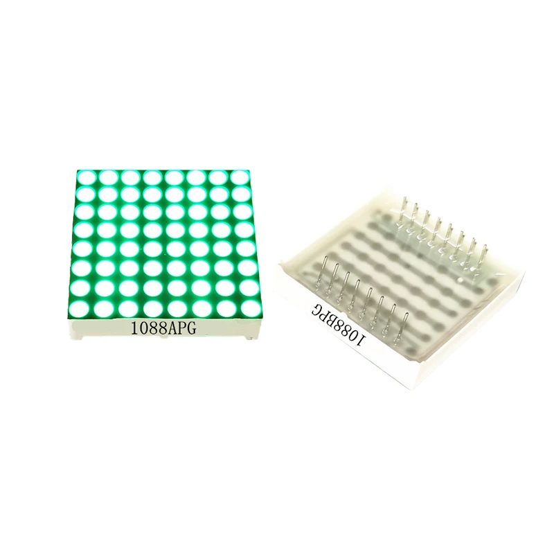 10pcs 8x8 Mini Dot Matrix LED 1088AHG Display Red Blue Green White Yellow CCommon Cathode Digital Tube 32mmx32mm 3mm DIY Kit