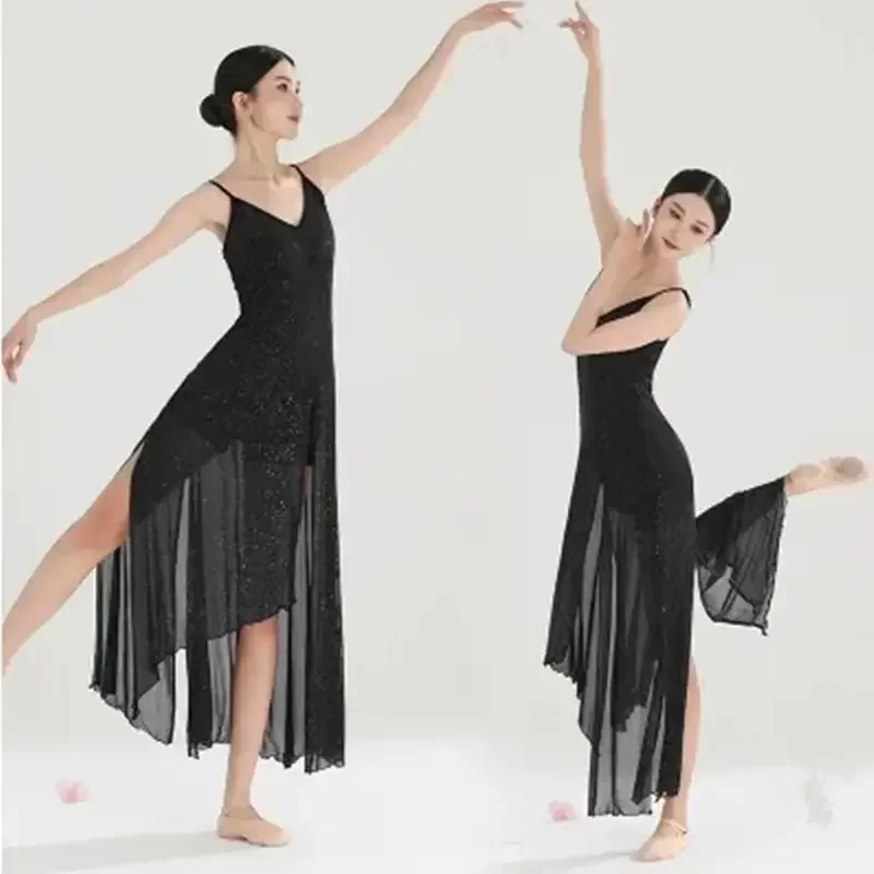 modern-ballet-classical-dancer-practice-dress-wine-red-sparkling-strap-elastic-glitter-dresses-girls-dance-costume-competition
