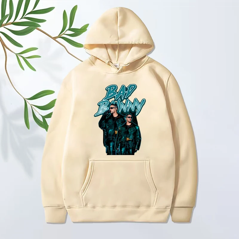Vintage Bad Bunny Essential Graphics hoodie 2025 new men women fashion cool Long sleeve streetwear print oversized hoodie unisex