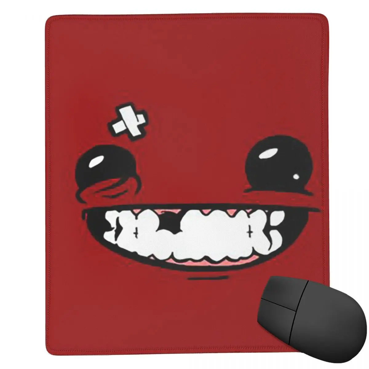Supermeatboy Logo Super Meat Boy Logo Game Cool Hot New Fresh Red Sexy Smile Mouse Pad Keyboard Mouse Mat Gamer Laptop Desk Mat
