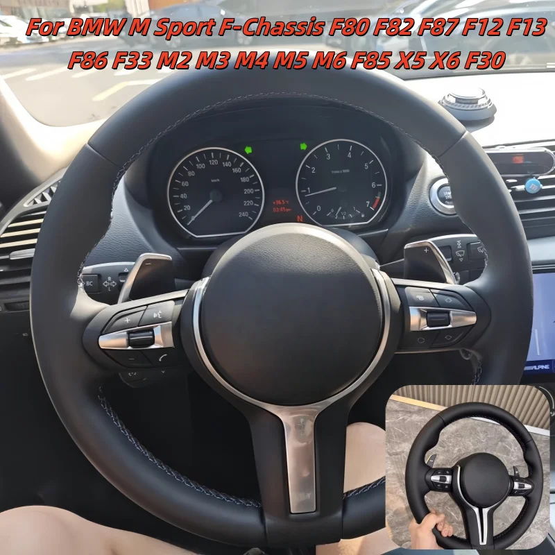 

Car Steering Wheel Custom Made Leather For BMW M Sport F-Chassis F80 F82 F87 F12 F13 F86 F33 M2 M3 M4 M5 M6 F85 X5 X6 F30