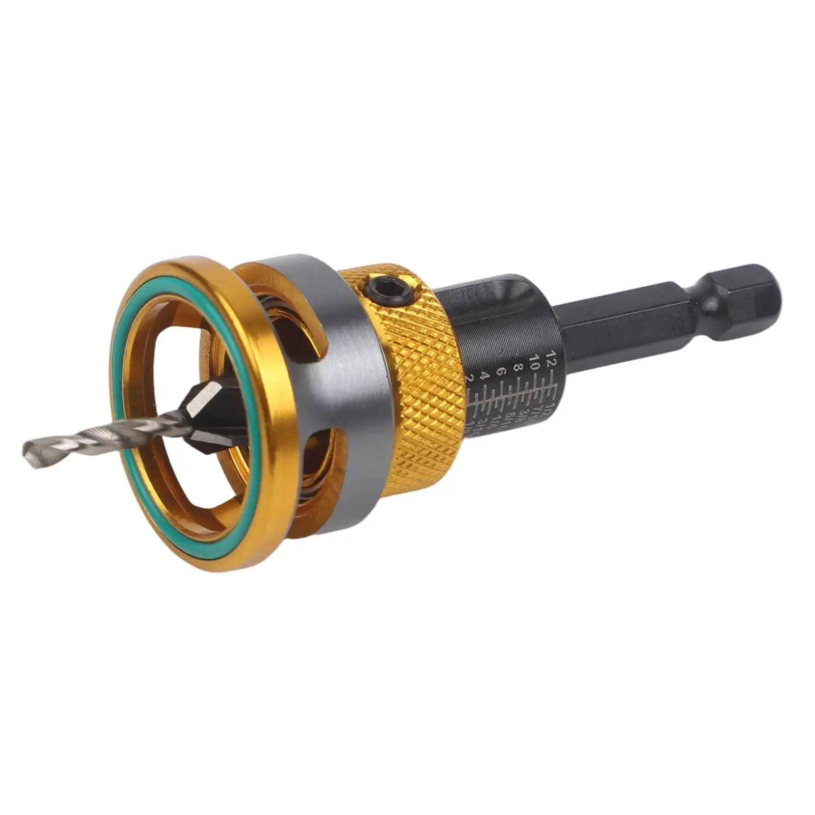 木工用ドリルセット-深さ調整可能なドリル-防錆機能-効率的な切屑排出-スムーズな皿穴加工