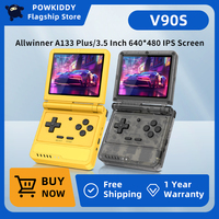 POWKIDDY V90S New Flip Retro Handheld Game Console Open Source 3.5 Inch 640*480 HD IPS Screen A133PLUS Chip vibration Function