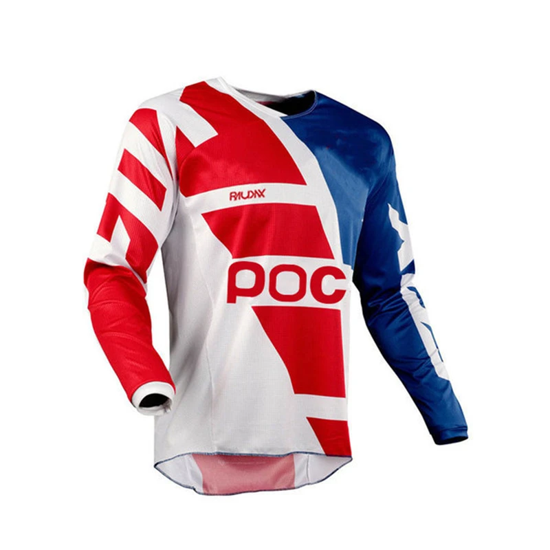 RAUDAX POC Mountain Bike Downhill Jerseys Long Sleeves MTB Bike Shirts Offroad DH Motorcycle Jersey Motocross Sportwear Clothing