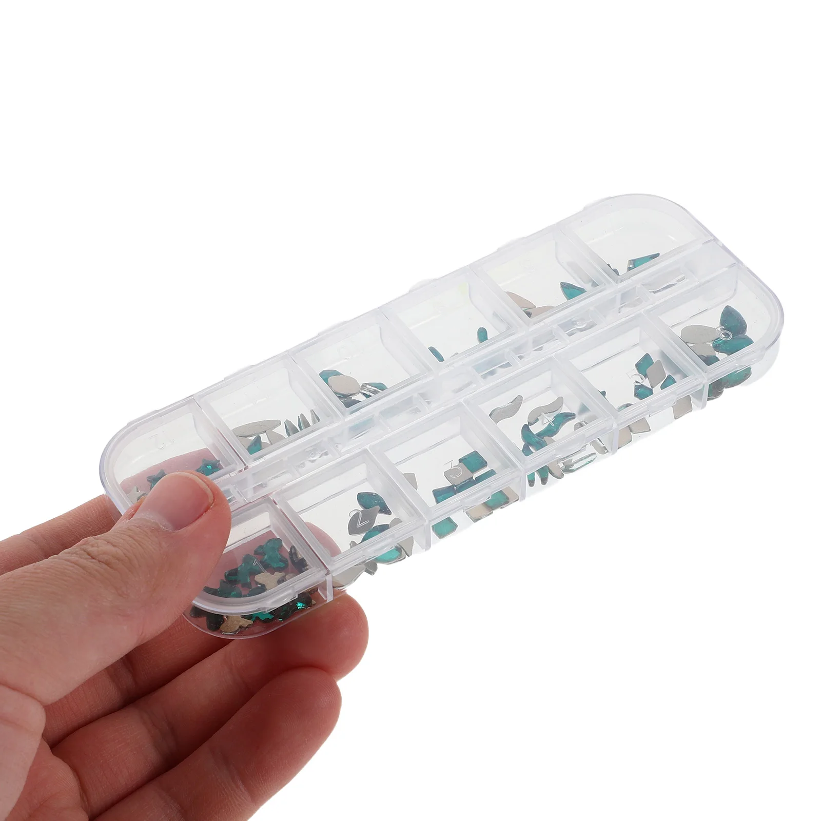 

120 Pcs Nail Rhinestones Flat Back Decorative Gems Green Rhinestones Jewelry DIY Acrylic Nails Fake