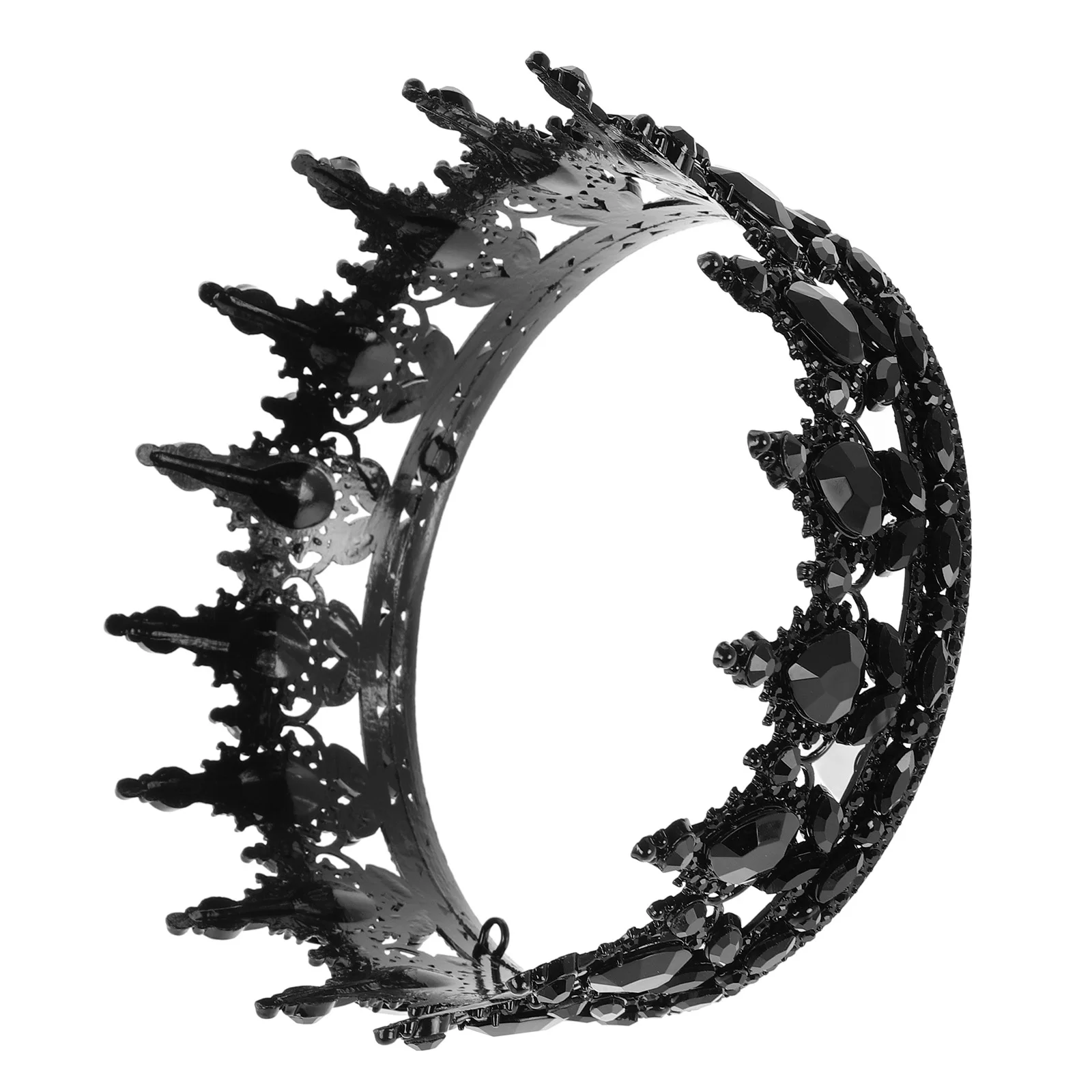 

Crown Headpiece Baroque Black Red Alloy Lightweight Vintage Wedding Tiara For Women Girls Prom Birthday Bridal Party